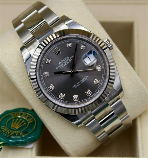 rolex datejust grey|rolex datejust 41mm grey dial.